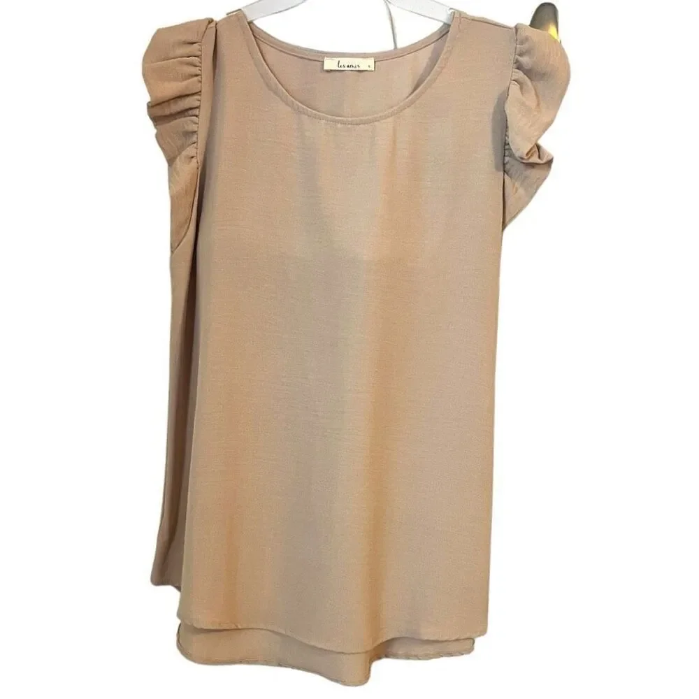 Les Amis Ruffle Top Size S - Picture 1 of 3